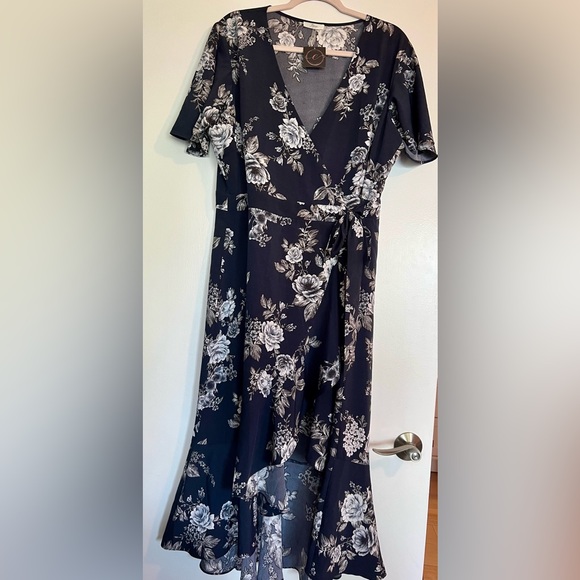 Robe Soprano Midi Bustier Perlé - Bleue - Manches Fines - Taille M
